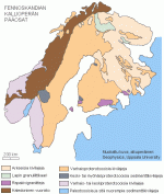 Fennoskandian kallioperä pääpiirteittäin. Fennoskandian kallioperä pääpiirteittäin.